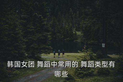 韩国女团 舞蹈中常用的 舞蹈类型有哪些