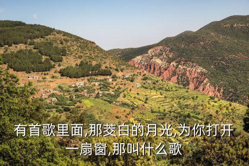 有首歌里面,那茭白的月光,为你打开一扇窗,那叫什么歌