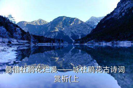 最惜杜鹃花烂漫——咏杜鹃花古诗词 赏析(上