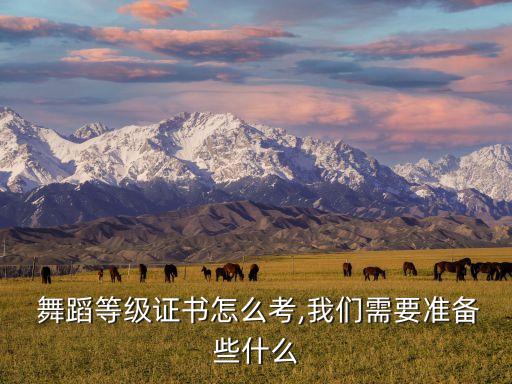  舞蹈等级证书怎么考,我们需要准备些什么