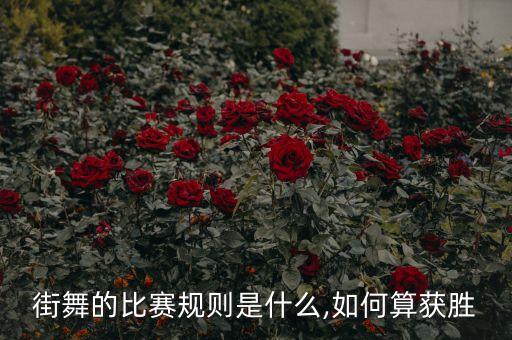 街舞的比赛规则是什么,如何算获胜