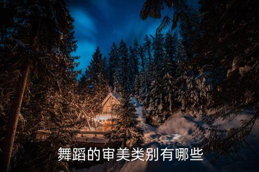  舞蹈的审美类别有哪些