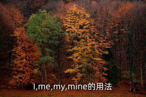 I,me,my,mine的用法