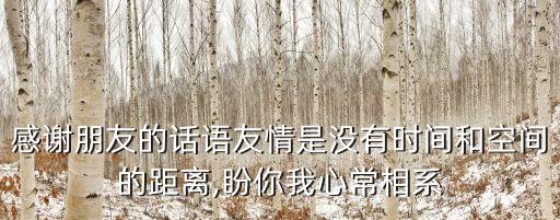 感谢朋友的话语友情是没有时间和空间的距离,盼你我心常相系
