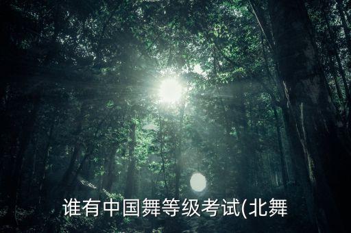 谁有中国舞等级考试(北舞