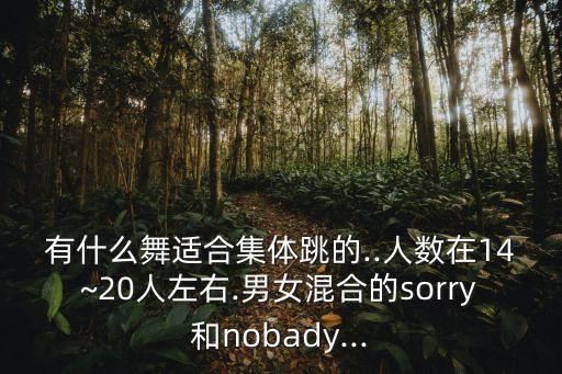 有什么舞适合集体跳的..人数在14~20人左右.男女混合的sorry和nobady...