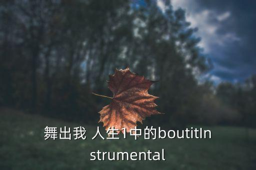 舞出我 人生1中的boutitInstrumental