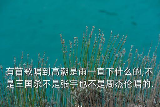 有首歌唱到高潮是雨一直下什么的,不是三国杀不是张宇也不是周杰伦唱的...