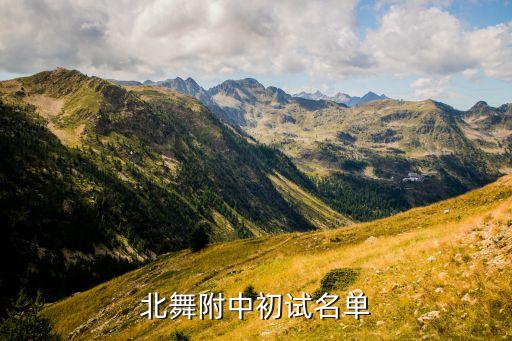 北舞附中初试名单