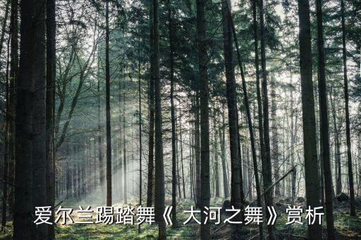 爱尔兰踢踏舞《 大河之舞》赏析