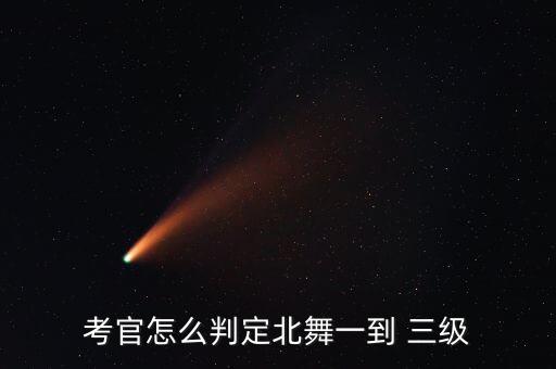 考官怎么判定北舞一到 三级