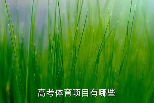 高考体育项目有哪些