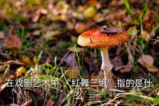 在戏剧艺术中,“红舞三绝”指的是什么