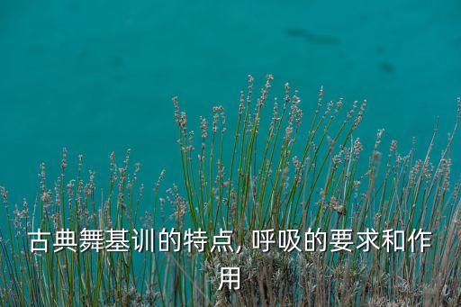 古典舞基训的特点, 呼吸的要求和作用