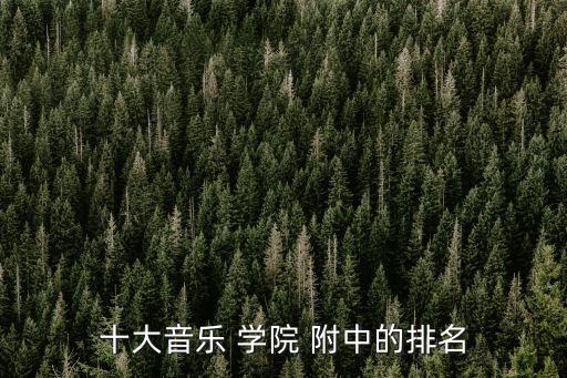 十大音乐 学院 附中的排名