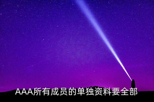 AAA所有成员的单独资料要全部