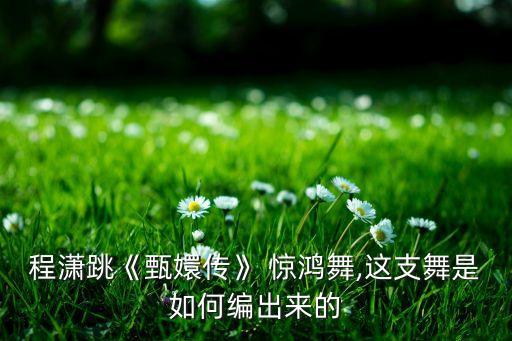 程潇跳《甄嬛传》 惊鸿舞,这支舞是如何编出来的