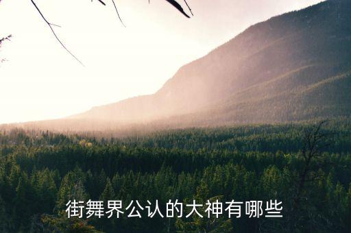 街舞界公认的大神有哪些
