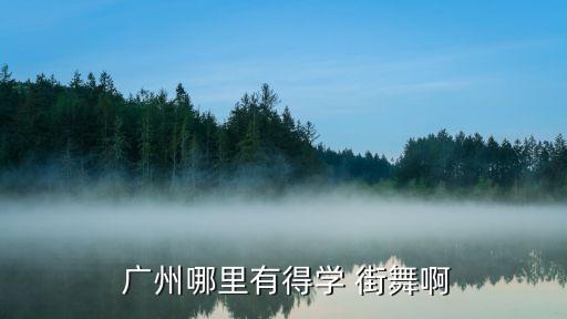  广州哪里有得学 街舞啊