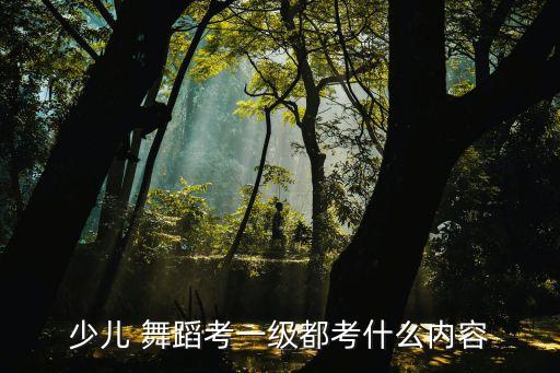 少儿 舞蹈考一级都考什么内容