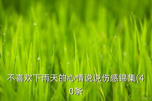 不喜欢下雨天的心情说说伤感锦集(40条