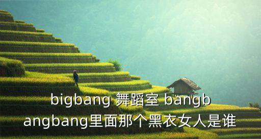 bigbang 舞蹈室 bangbangbang里面那个黑衣女人是谁