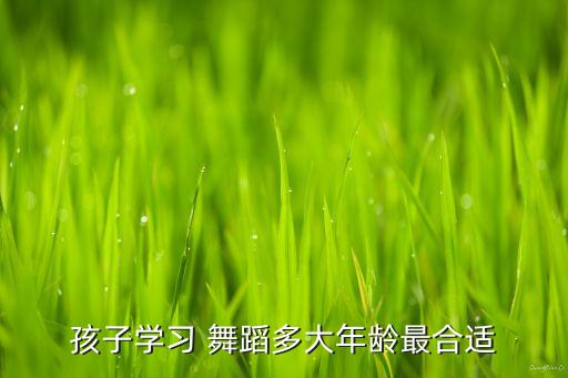 孩子学习 舞蹈多大年龄最合适