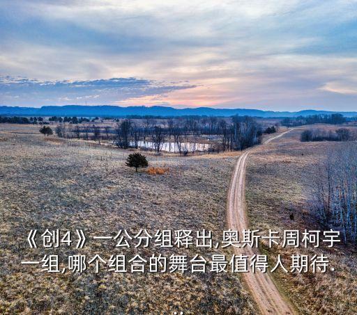 《创4》一公分组释出,奥斯卡周柯宇一组,哪个组合的舞台最值得人期待...