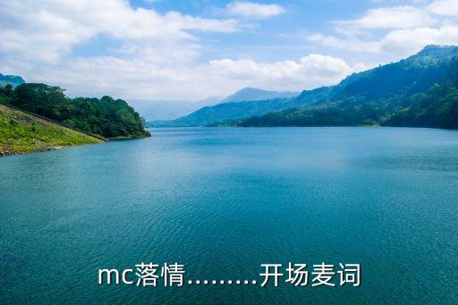 mc落情………开场麦词