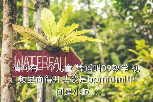 请问有一个儿童 舞蹈叫09教学 视频里面得开头歌是bpmfdtnl中间是小蚊...