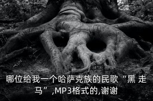 哪位给我一个哈萨克族的民歌“黑 走马”,MP3格式的,谢谢