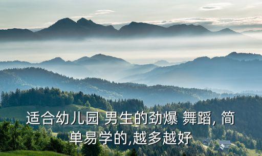 适合幼儿园 男生的劲爆 舞蹈, 简单易学的,越多越好