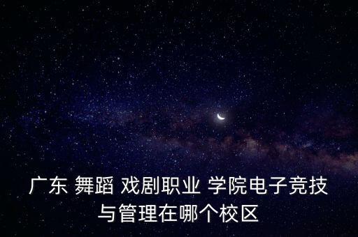 舞蹈戏剧学院,广东文艺职业学院和广东舞蹈戏剧学院