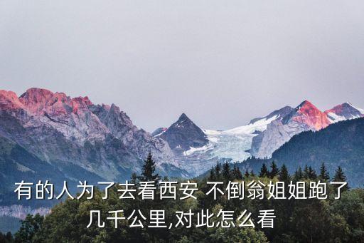 有的人为了去看西安 不倒翁姐姐跑了几千公里,对此怎么看