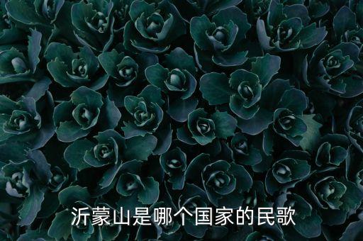  沂蒙山是哪个国家的民歌