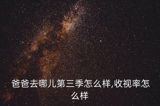  爸爸去哪儿第三季怎么样,收视率怎么样