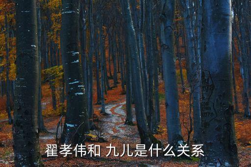 翟孝伟和 九儿是什么关系