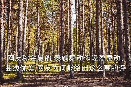 网友称金晨的 傣族舞动作轻盈灵动、曲线优美,网友为何能给出这么高的评...