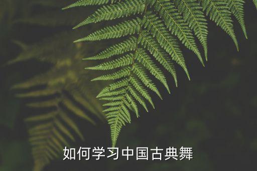 如何学习中国古典舞