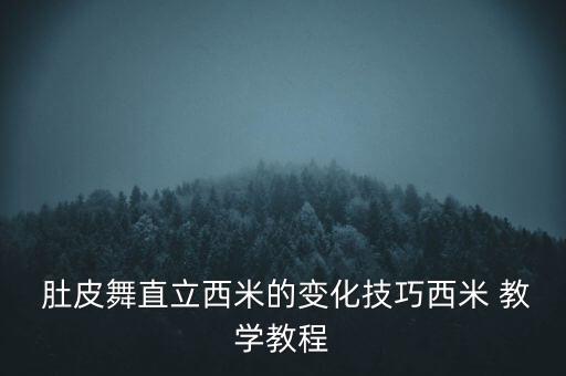  肚皮舞直立西米的变化技巧西米 教学教程