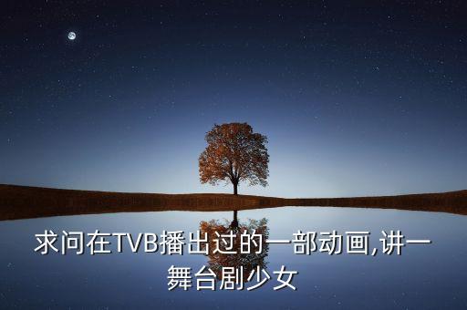 求问在TVB播出过的一部动画,讲一舞台剧少女