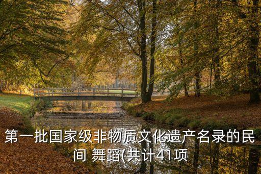 第一批国家级非物质文化遗产名录的民间 舞蹈(共计41项