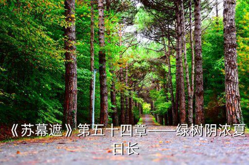 《苏幕遮》第五十四章——绿树阴浓夏日长