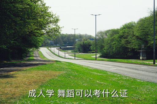 成人学 舞蹈可以考什么证