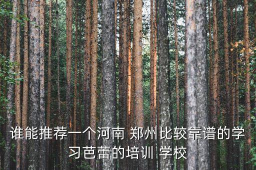 郑州专业舞蹈学校,郑州比较好的舞蹈学校有哪几家