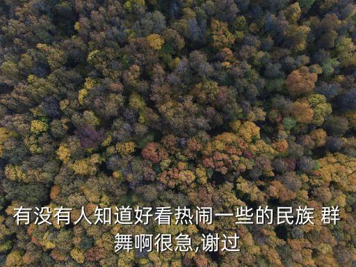 有没有人知道好看热闹一些的民族 群舞啊很急,谢过