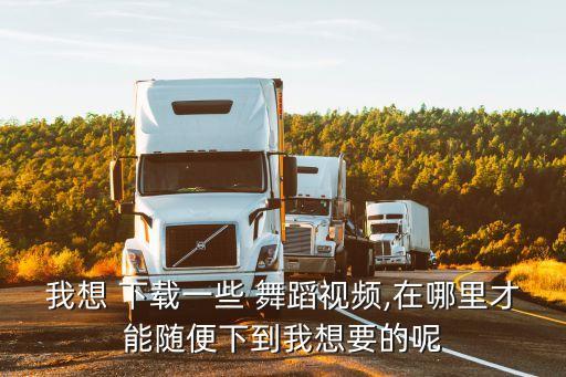我想 下载一些 舞蹈视频,在哪里才能随便下到我想要的呢