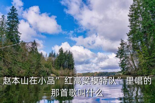 赵本山在小品”红高粱模特队”里唱的那首歌叫什么