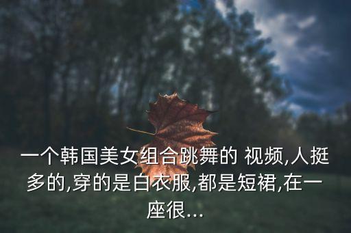 一个韩国美女组合跳舞的 视频,人挺多的,穿的是白衣服,都是短裙,在一座很...