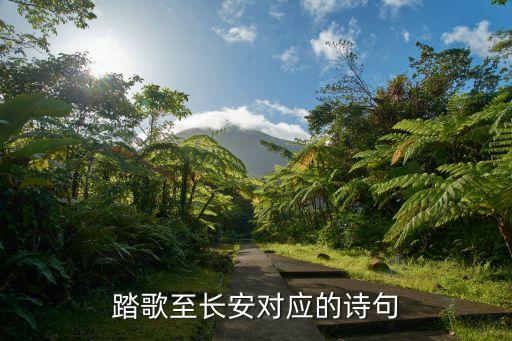 踏歌至长安对应的诗句